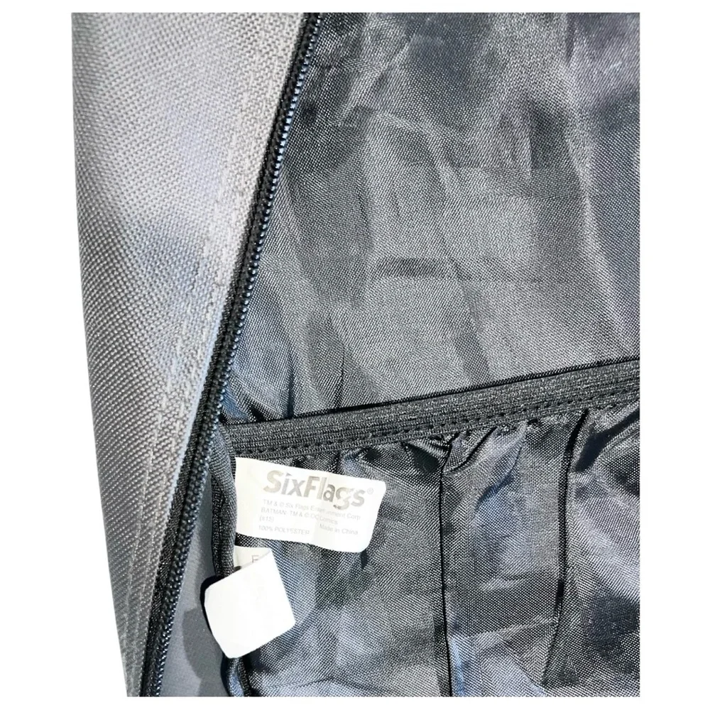 Six Flags Batman Backpack Black Grey Kids